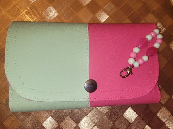 Wallet  pink und pastelliges  grün