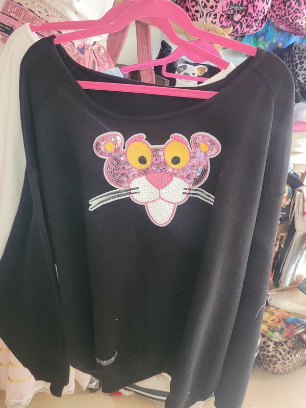 Sweatshirt GrL pinkpanther black